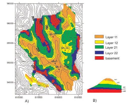 188 LÁSZLÓSŐRÉSet al. of the Mórágy Granite Formation. This is the surface that can be determined by the groundbased geoelectric measurements.