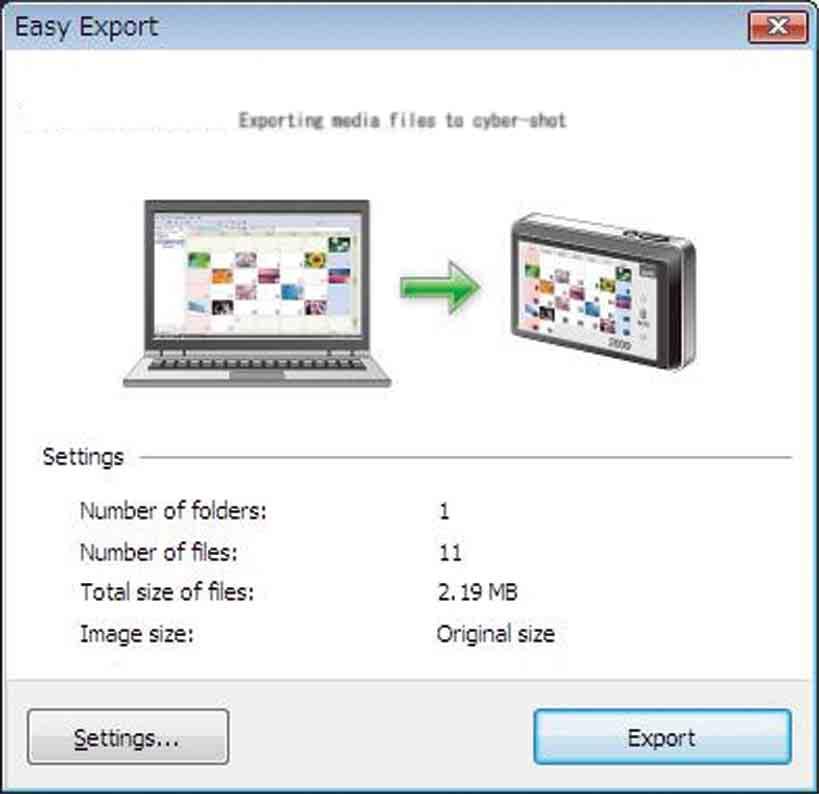 Képek exportálása a fényképezőgépen történő megtekintéshez A számítógépén lévő képeket a fényképezőgépére exportálhatja, majd ott megtekintheti őket.