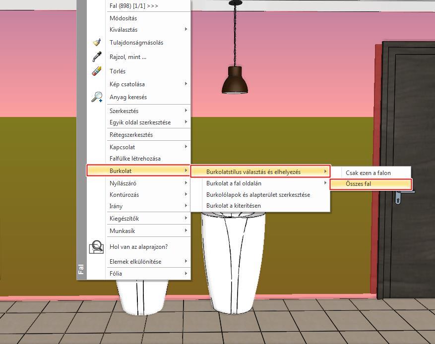 Minta elhelyezése 3D-ben Az elkészült mintát pár kattintással el is