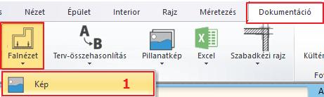 Amennyiben a burkolatot színezve kívánja megjeleníteni, a falnézet használatát javasoljuk.