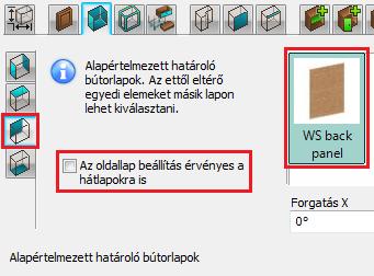 új alapértelmezett ajtót a gombbal.