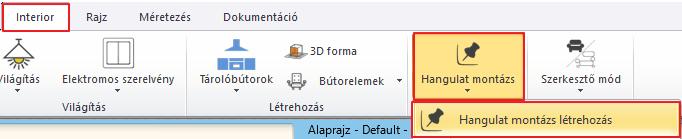 154 5. Workshop: Dokumentáció készítés 5.2. Hangulat montázs készítése Az ARCHLine.