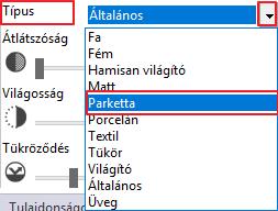 Ha így még mindig nem megfelelő, bal oldalt a tulajdonságoknál könnyedén tovább módosíthat rajta. Vegye fel a Tükröződést 70% körüli értékre, és nézze meg a render ablakban a változásokat.