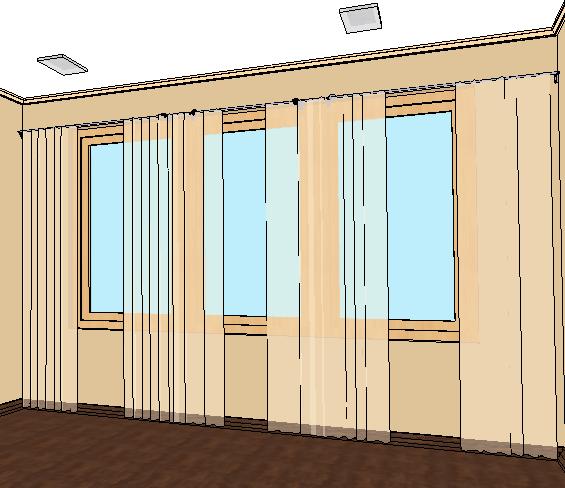 40 1. Workshop: Nappali tervezés Ismételje meg a hosszmódosítást a másik szélső függönynél is.