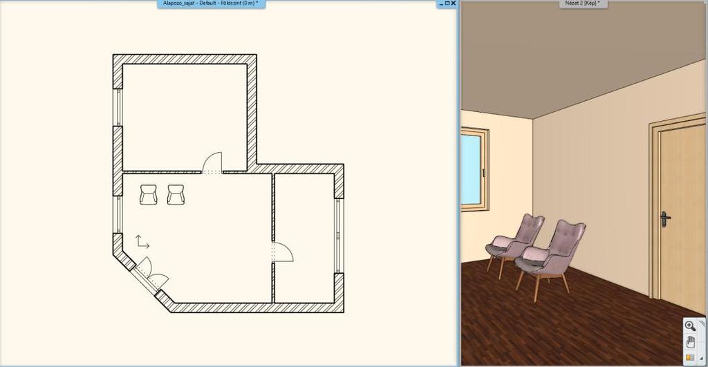2. Workshop: ARCHLine.XP Alapozó 87 Ha az objektum nem a megfelelő irányba néz, a markerek segítségével a megfelelő irányba tudjuk forgatni. 2.4.3.
