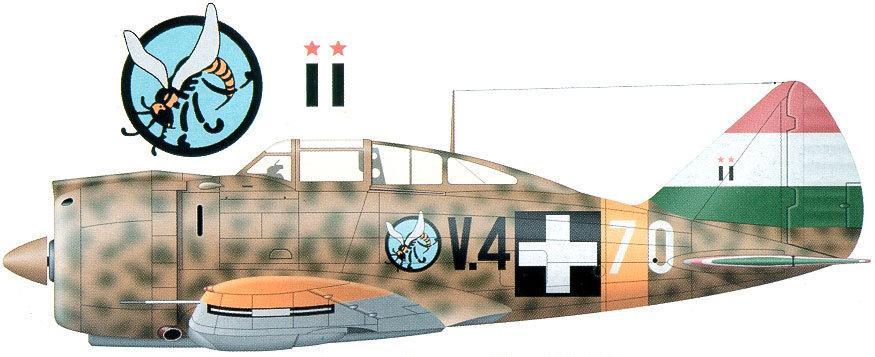 Reggiane Re.2000 Heja I, 1/1.szazad 'Dongo', Some sources say that this machine was flown only by the first Hungarian ace hdgy.