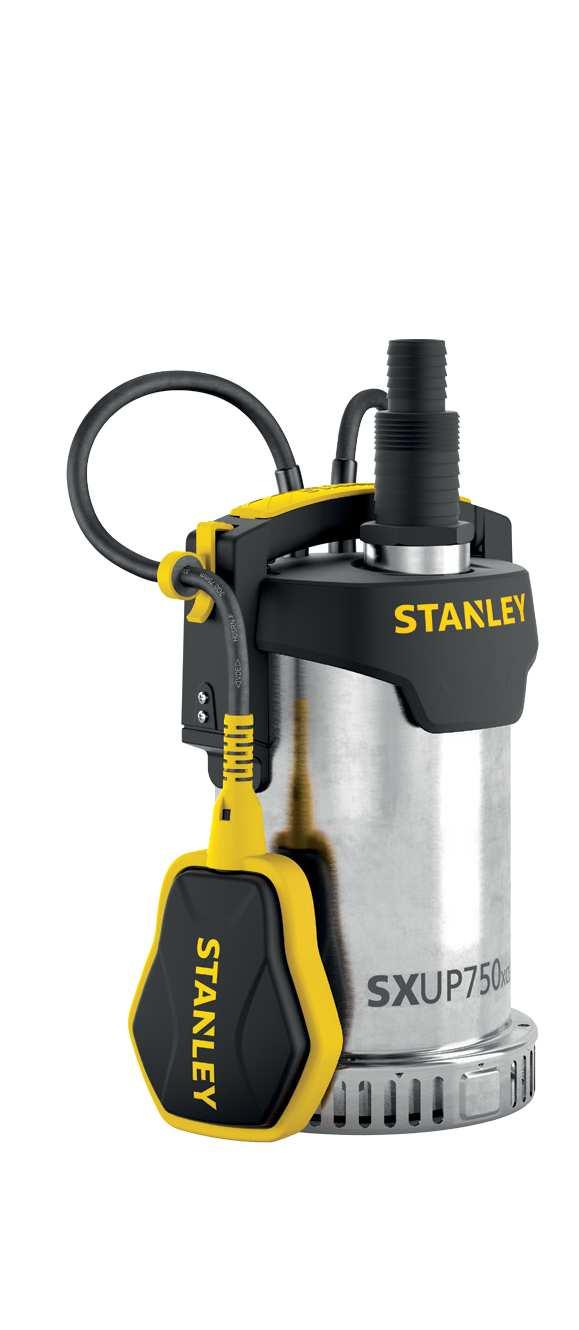 www.stanleytools.eu SXUP750XCE - TISZTA VÍZ Megbízható 750 W-os indukciós motor Kompakt forma Beépített úszókapcsoló Csúszó fogantyú Rozsdamentes acélburkolat magas hőmérséklet esetén Max.