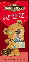 szeretettel tejcsokoládé 50 g 205,-/db