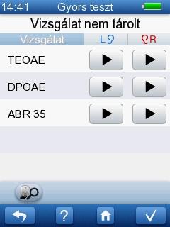 6 Gyors teszt 6 Gyors teszt A Gyors teszt segítségével minden vizsgálati funkcióban gyors tesztet tud végezni anélkül, hogy a vizsgálatot egy adott pácienshez hozzá kelljen rendelnie.