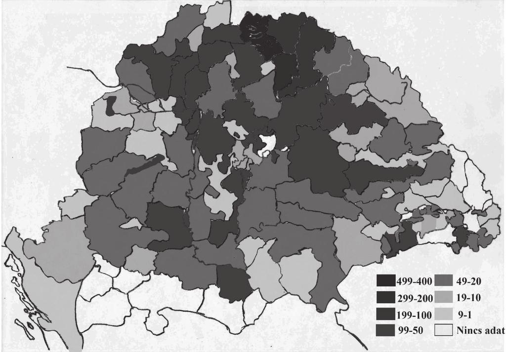térkép: A magyar diákok származásának