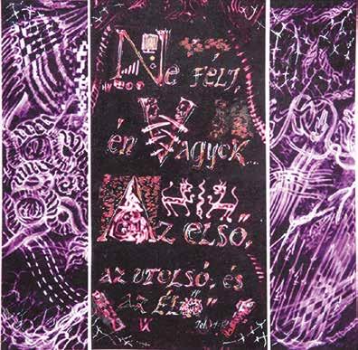 Székely Judit: Ments meg Uram engem, 2016, 165 165 cm VISIONS Wall tapestries, which reinterpret the techniques of weaving and elevate them to an art form, represent an important genre of art in the