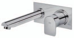 Fali mosdó csaptelep Kifolyócső: 187 mm Wall-mounted washbasin mixer Spout