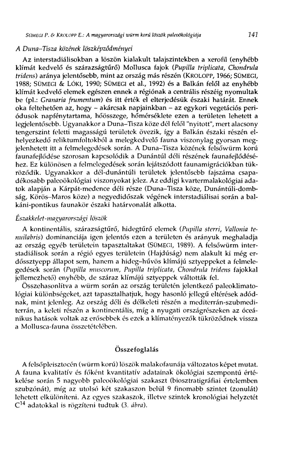 SÜMEGI P. & KROLOPP E.