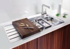 R15 BLANCOAXIS II 6 S-I Dampfgar-Edition Selyemfényű rozsdamentes acél A nagyteljesítményű a BLANCO AXen-elgondolása Különleges modell tökéletesen összehangolt Dampfgar rendszertartozékokkal együtt