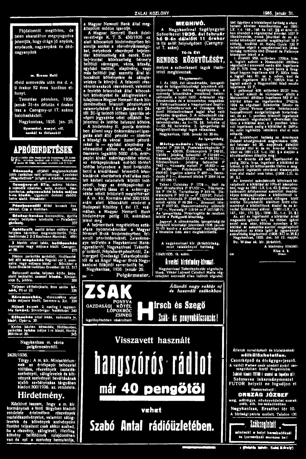 Fájdalomtól megtörten, de Isten akaratában megnyugodva jelentjük, hogy drága Jó anyánk, anyósunk, nagyanyánk és dédnagyanyánk n. Ki*m N.ttl rövid szenvedés után ma d. e.