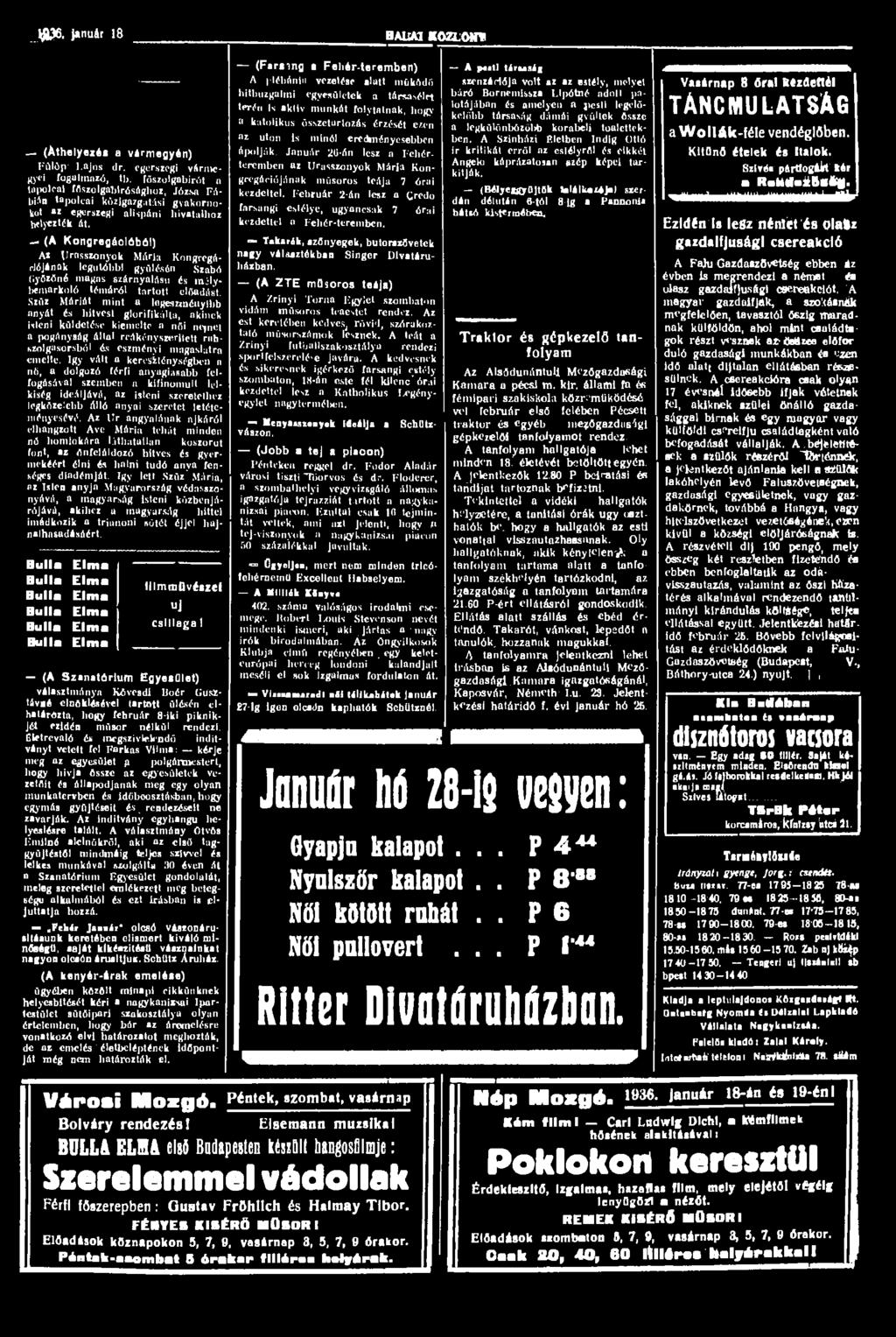 JfŰfi. Január 18 BAKAI KÖZLÖNY (Áthelyezés a vármegyén) Fülöp 'Lajos dr. cgcrszcgi vármegyei fogalmazó, tb.