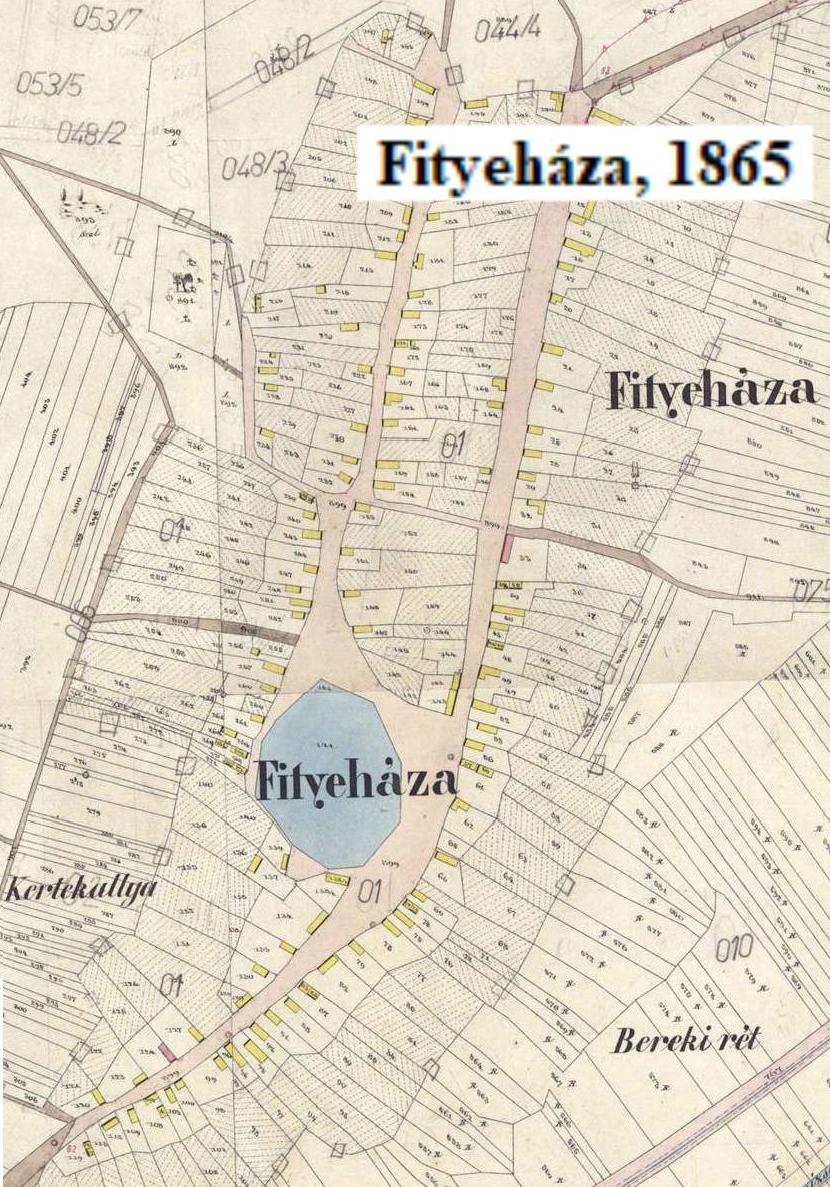 SZERKEZETI FEJLŐDÉS 1859-es kataszteri térkép (Forrás: http://mapire.eu/hu/) Település 1941-es térképen (Forrás: http://mapire.