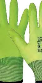 Mănuşi tricotate din nylon, termoizolate cu captuşeală groasă, reflectorizante, cu un strat de PVC în palmă şi pe degete, manşetă elastică.