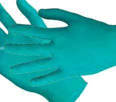 Mănuşi de unică folosinţă din 100% nitril fără aditivi, de 0,12 mm, terminaţia rulată, culoare verde, pudrate