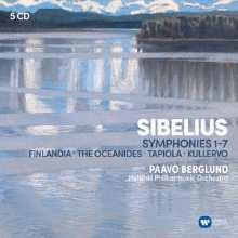 SIBELIUS SZIMFONIKUS MŰVEK PAAVO BERGLUND 5 CD 0190295869151 C13 Jean Sibelius: Szimfóniák No.