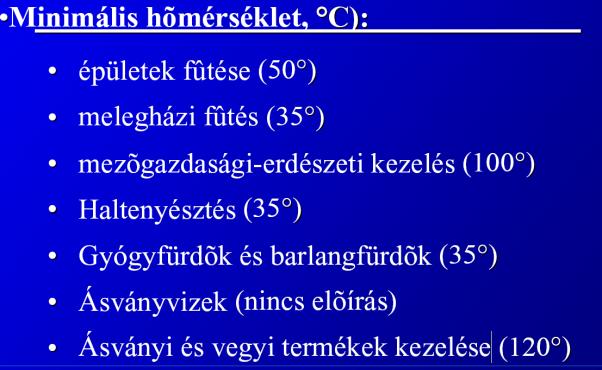 A világon 2000-ben 21 országban 8500 MW erőművi kapacitás mellett 71 TW e villamos energiát állítottak elő geotermikus erőművekben és 60 millió ember érintett a geotermikus energiatermeléssel és
