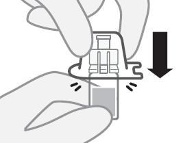 lépés Húzza ki a dugattyú rudat az adag + 0,1 ml állásig Amíg az injekciós üveg adapter még az átlátszó
