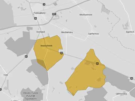 FÖLDRAJZI ÁTTEKINTÉS Besenyőtelek az Alföld északi peremén, a Hevesi-síkon, Füzesabonytól délre fekvő 49,1km2 területű település. A 33.