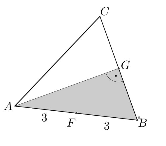 14. b) második megoldás. ABG háromszög és ACG háromszög egybevágó, hiszen két-két oldaluk egyenlő hosszú, (BG = CG és AG közös) és a közbezárt szögük egyenlő (90-os).