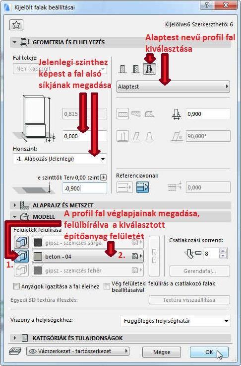 Először készítsünk a mellékelt ábra szerinti méretekkel egy fordított T alakú alaptestet.