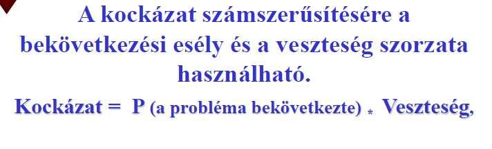KOCKÁZATELEMZÉS Kkkk kk NYME FMK Terméktervezési és