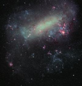 Mindentudás Egyeteme Nagy Magellán-felhô: galaxisunknál kisebb, a déli féltekérôl szabad szemmel is látható szabálytalan alakú csillagrendszer Tejútrendszerhez közeli kísérô galaxisa.