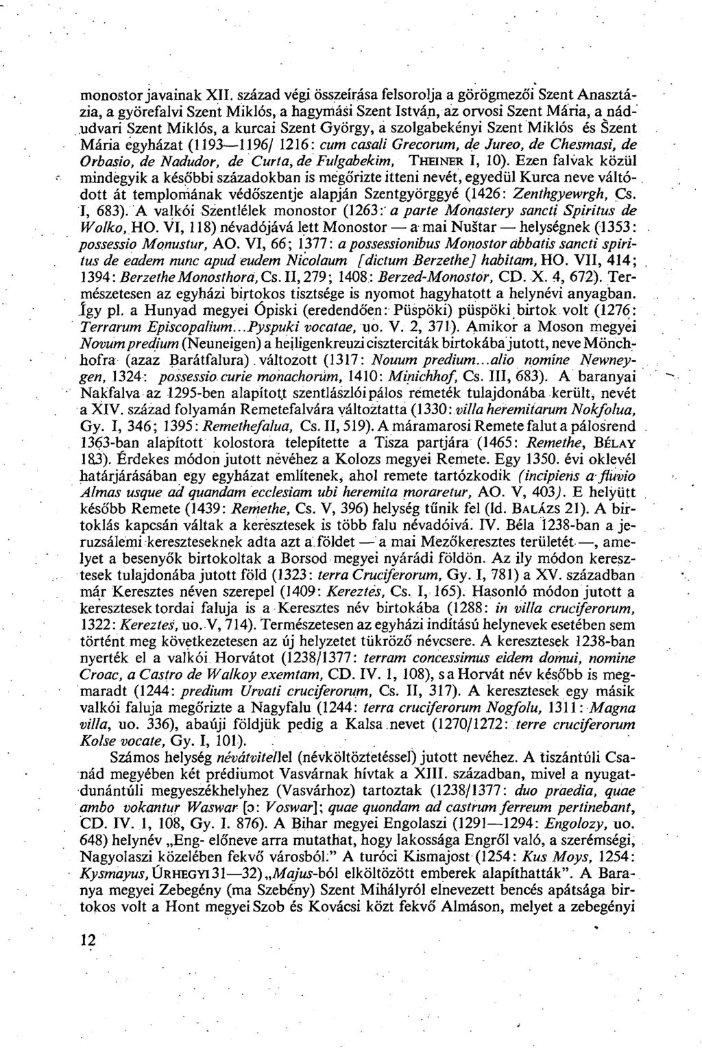 monostor javainak XII.