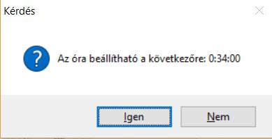 oldalról) kattintsunk az alapképernyő felső sorában található időugrás menüre. Ekkor a következő párbeszédablak jelenik meg: az OK-ra kattintunk megtörténik az időugrás, ha a nemre megy az idő tovább.