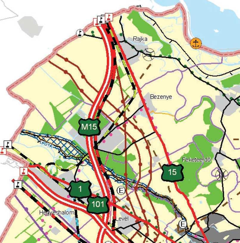 13 Győr-Moson-Sopron megye területrendezési terve Térségi szerkezeti terve