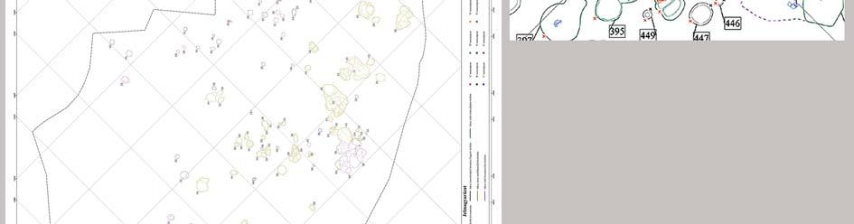 1.: The ground plan of the excavation with the detailed