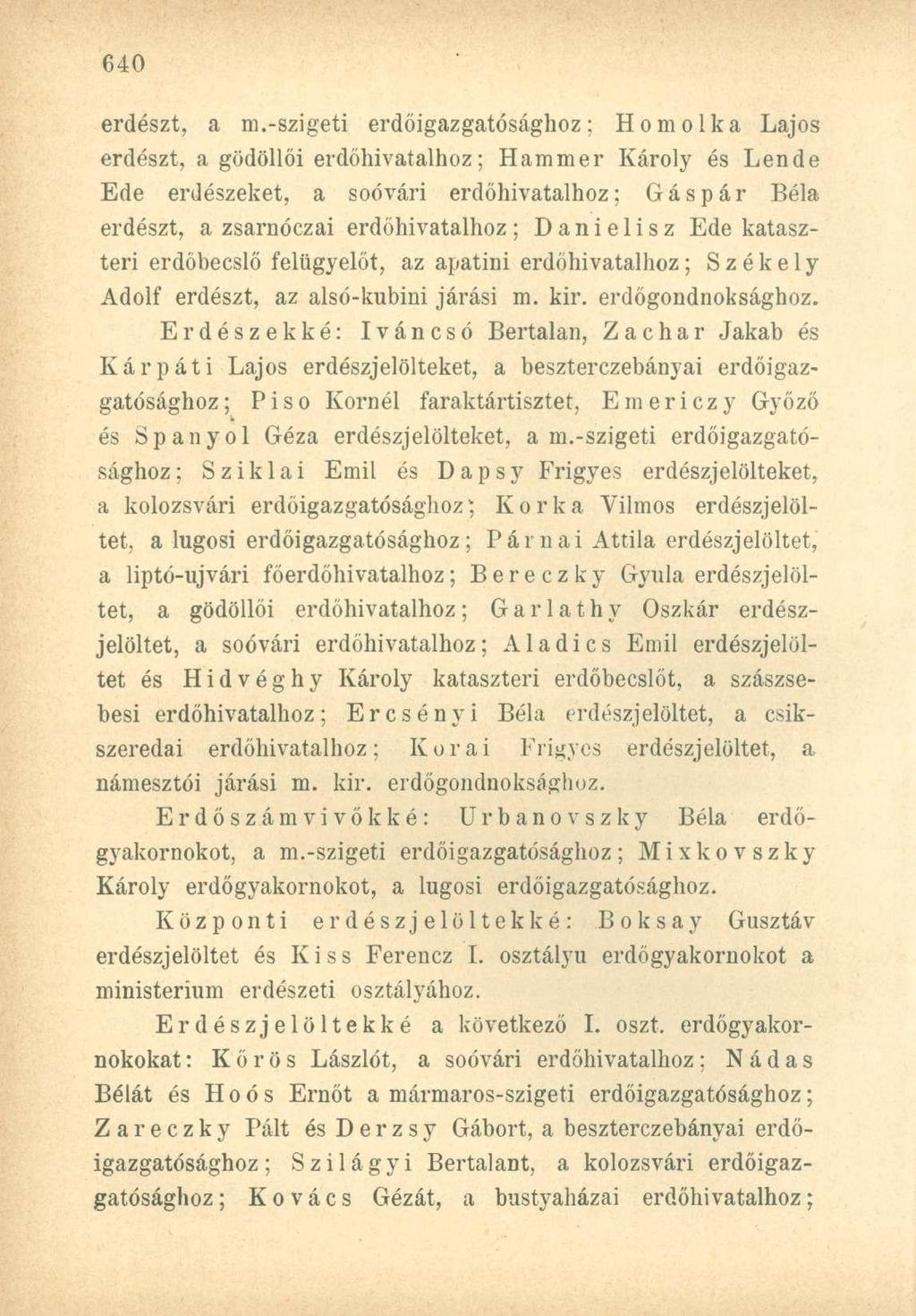 erdészt, a m.