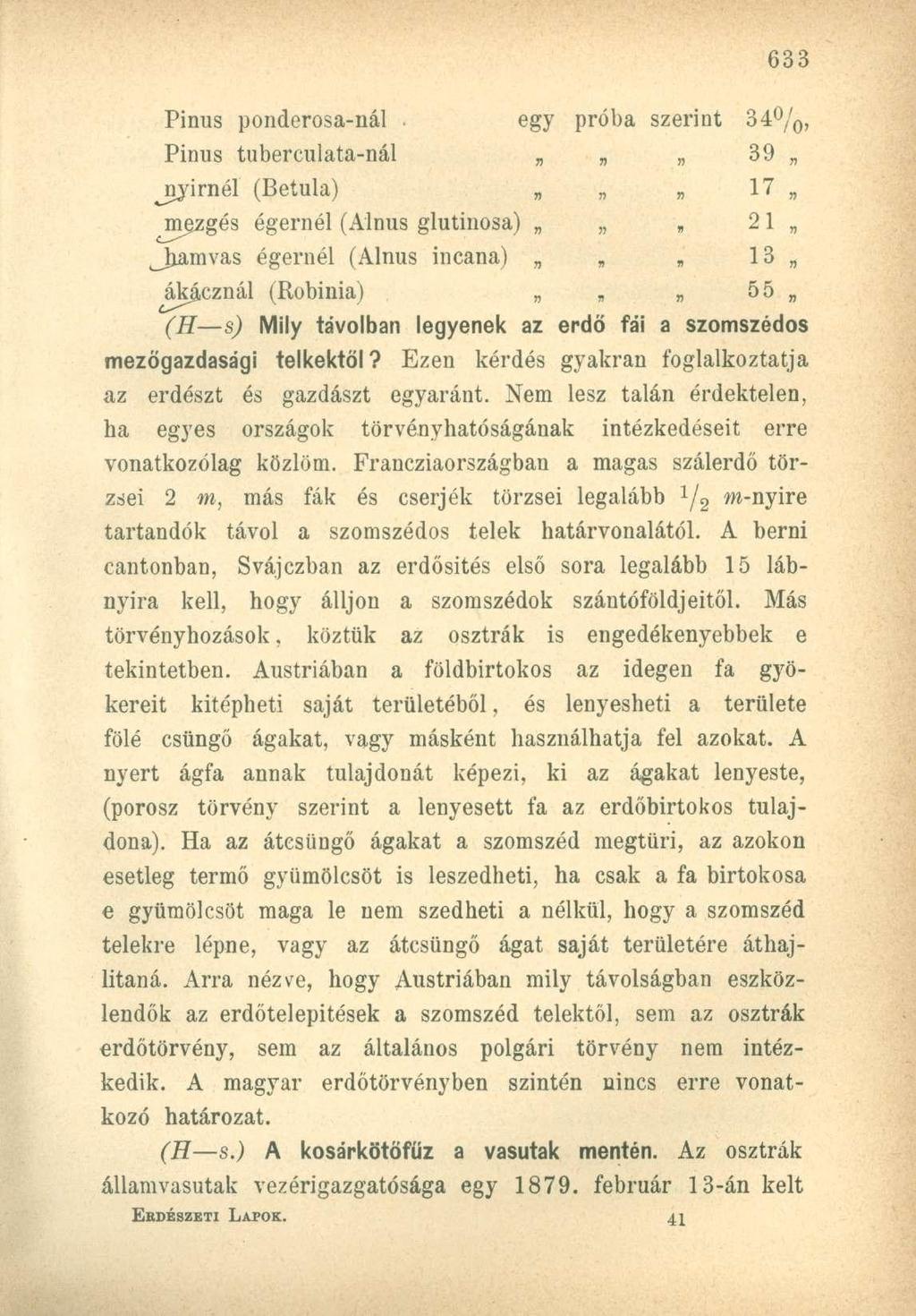 Pinus ponderosa-nál.