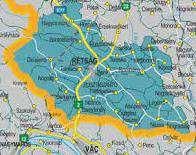 Nőtincs, Ősagárd, Pusztaberki, Rétság, Romhány, Szátok, Szendehely, Szente, Tereske, Tolmács A járásszékhely és a járáson belül legtávolabb lévő település (Rétság-Nógrádsáp) közötti távolság 31 km.
