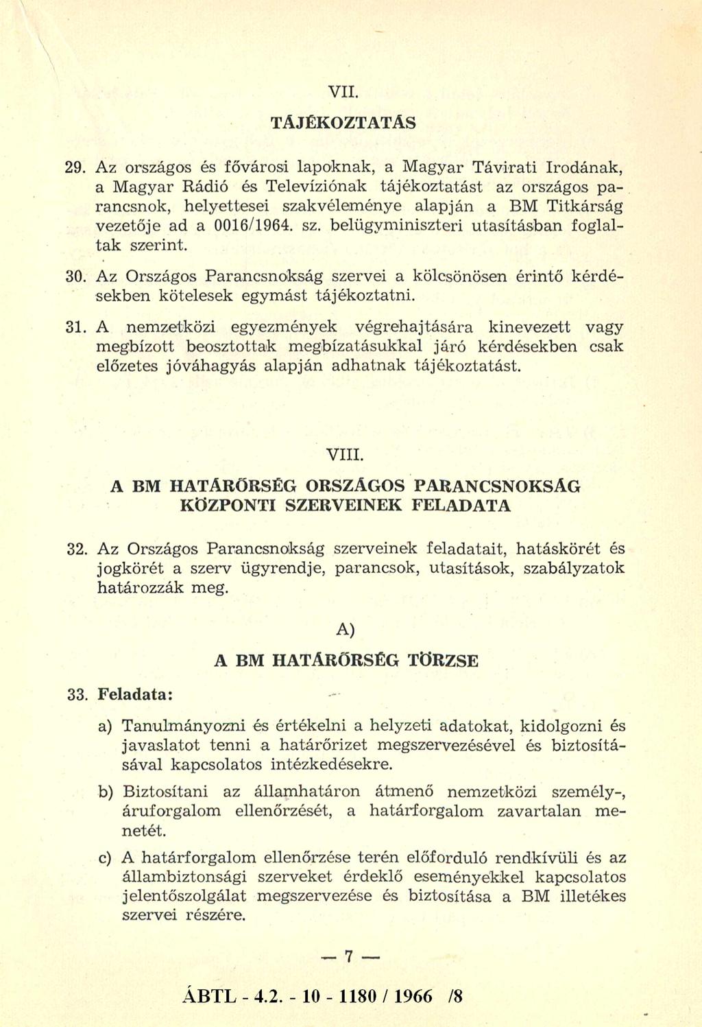 VII. TÁJÉKOZTATÁS 29.