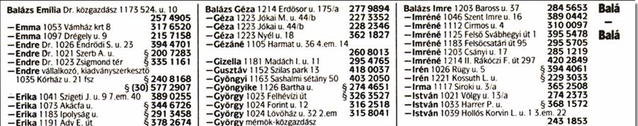 A relációs modell A relációs az egyik leginkább áttekinthető, és a 80-as évek elejétől a legelterjedtebb adatbázismodell. Ebben a modellben az adatokat táblázatokban tároljuk.