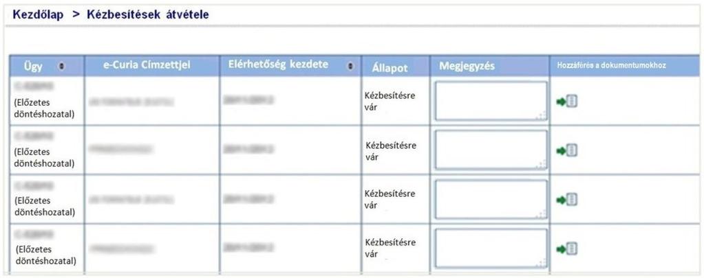 . A KÉZBESÍTÉSEK ÁTVÉTELE Az Önnek címzett kézbesítések átvétele és azok tartalmának megjelenítése érdekében: A Cselekmények menüben: Kattintson a Kézbesítések átvétele linkre.