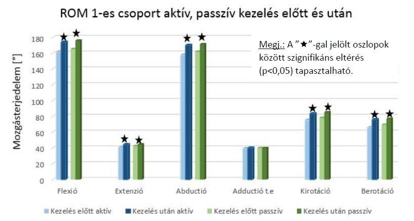 4.2. Objektív adatok értékelése 4.2.1 ROM eredményei A PHS-ben szenvedőknek, - az 1.ábrán is látható- nagy fájdalmaik vannak minden nap.