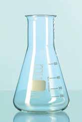 ERLENMEYER LOMBIKOK Erlenmeyer lombik, szűknyakú, fehér festésű beosztással, DURAN vagy Boro 3.3 üvegből (DIN 12 380, ISO 773) DURAN Boro 3.3 Nyak átmérő Magasság 11 212 1614 1.401.- 11 090 0303 815.