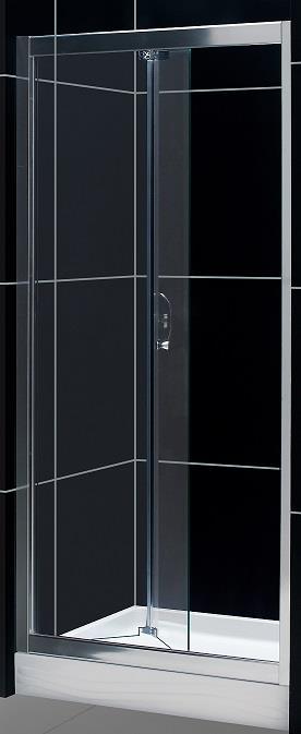 .3 6 mm víztiszta üveg helytakarékos harmonika ajtó jobbos és