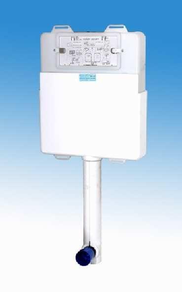Oldal: 33 NU108 Szerelőkeretes WC-öblítőtartály 2 mennyiségű, krómozott műanyag nyomólappal, 3/6 literes V801503