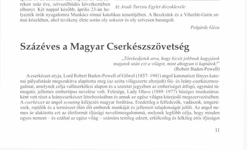 sát, tegyünk említést egy megvalósult gyakorlati kezdeményezéséről.