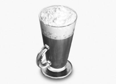 Latté Egy adag eszpresszóból készül és 1/3 eszpresszó kávét és 2/3 tejet tartalmaz. A csésze szélén van öntve, hogy megőrizze krém-állagát, és habosított tejhabbal van befedve.