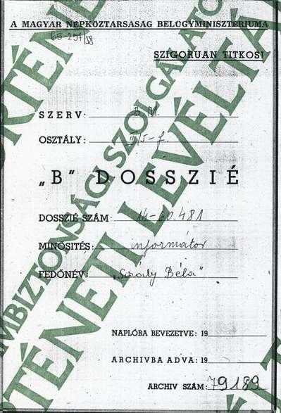 Sirály Béla megmaradt beszervezési iratai az ÁBTL-ben [Zalai (Zucker) Emil, 1922. 09. 03. Budapest VI., Silbermann Cecilia.