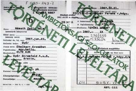sőfokú intézmények ifjúságvédelmi elhárításának. Az Orbán Viktor társadalmi kapcsolatként történő beszervezését 1981-ben kezdeményező katonai elhárítás (III/IV.