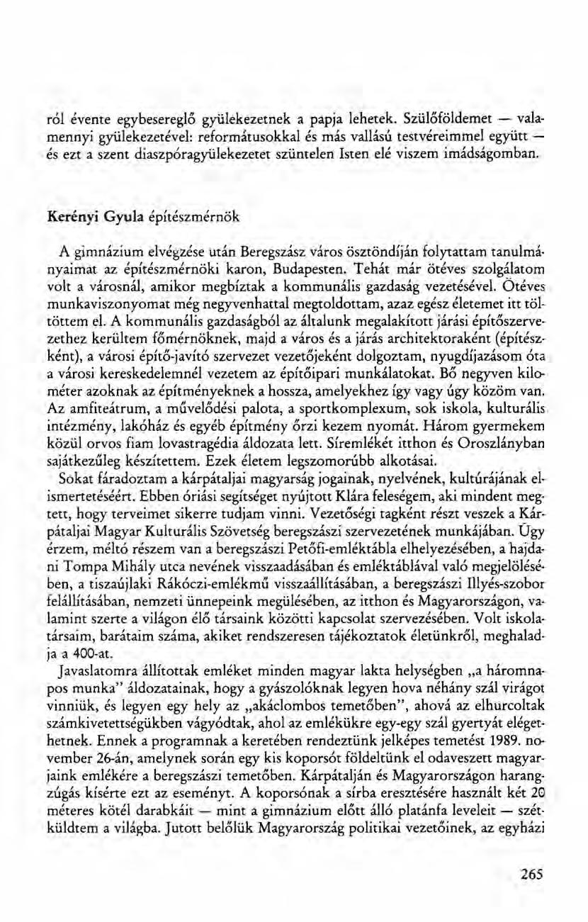 ról évente egybesereglő gyülekezetnek a papja lehetek.